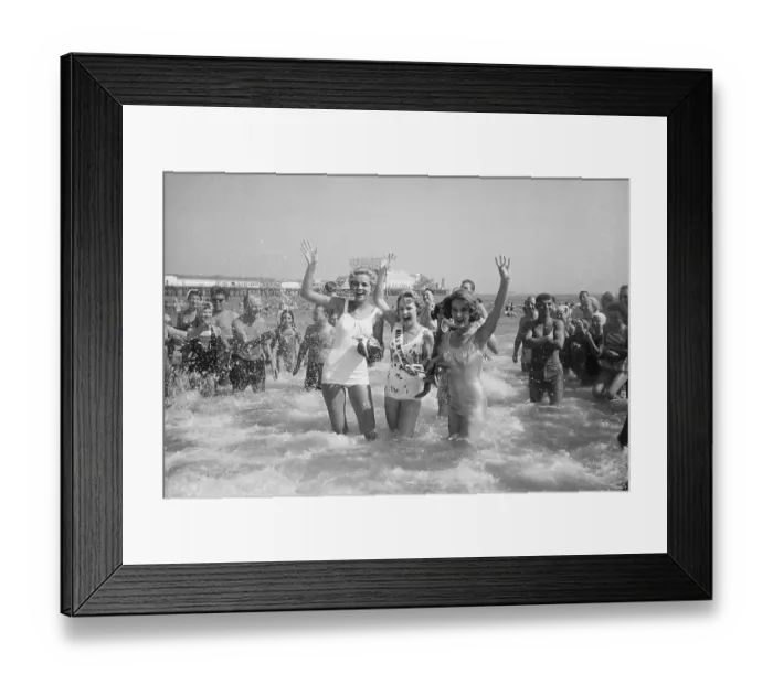 Framed Print : Miss America Contestants at Beach Framed Print : Miss America Contestants at Beach