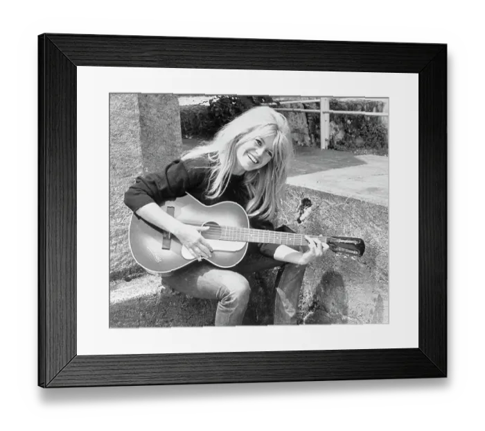 Framed Print : Brigitte Bardot Playing Guitar Framed Print : Brigitte Bardot Playing Guitar
