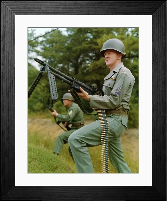 Framed Print : Soldiers Practicing with New Weapons Framed Print : Soldiers Practicing with New Weapons