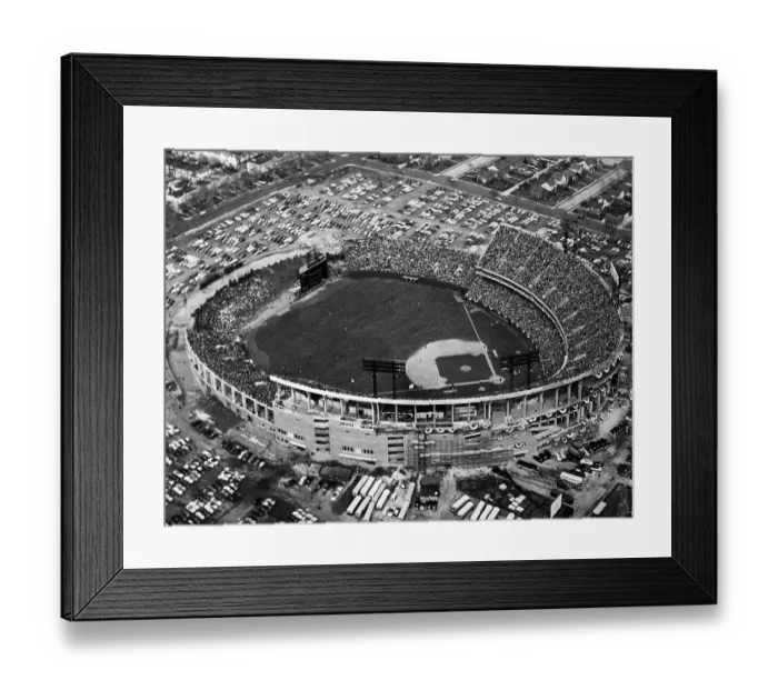 Framed Print : Aerial View of Memorial Baseball Stadium Framed Print : Aerial View of Memorial Baseball Stadium