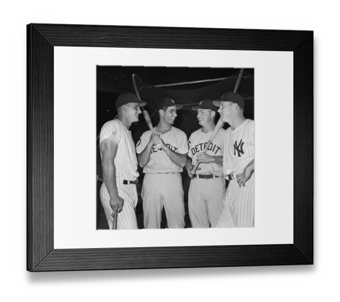 Framed Print : American League Baseball Greats Standing Together Framed Print : American League Baseball Greats Standing Together
