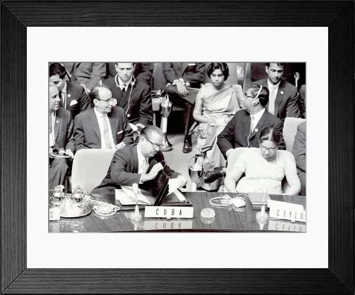 Framed Print : Cuban President Speaking at Conference Framed Print : Cuban President Speaking at Conference