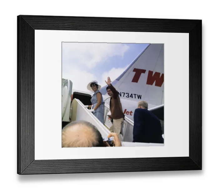 Framed Print : Eddie Fisher and Elizabeth Taylor Entering Airplane Framed Print : Eddie Fisher and Elizabeth Taylor Entering Airplane