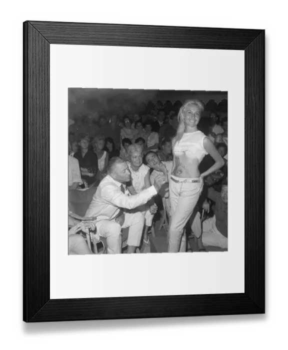 Framed Print : Painter Drawing Unicorn on Bare Midriff Framed Print : Painter Drawing Unicorn on Bare Midriff