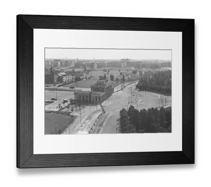 Framed Print : Rooftop View Of Brandenburg Gate & Wall Framed Print : Rooftop View Of Brandenburg Gate & Wall