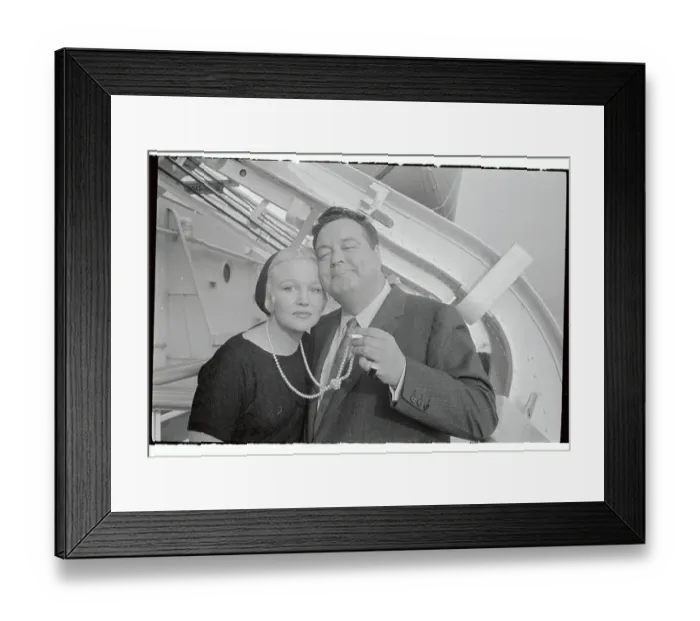 Framed Print : Jackie Gleason with Peggy Lee Framed Print : Jackie Gleason with Peggy Lee