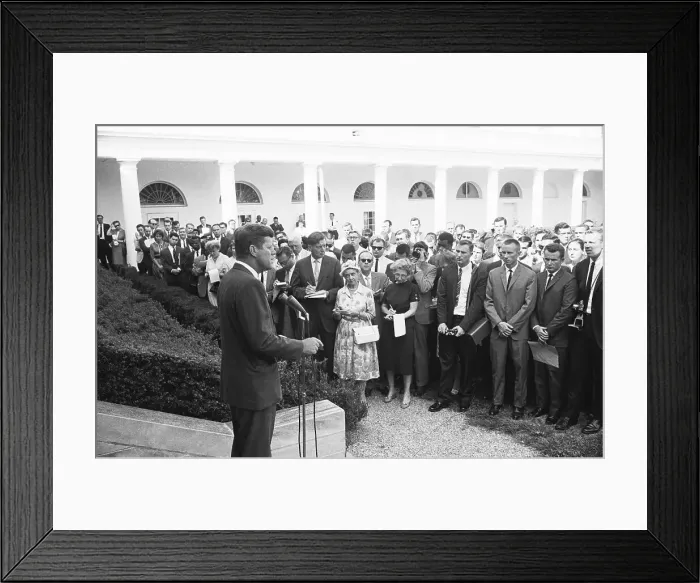 Framed Print : President Kennedy Addressing Peace Corps Volunteers Framed Print : President Kennedy Addressing Peace Corps Volunteers