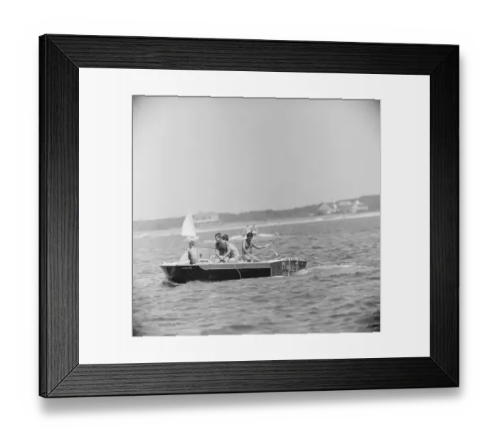 Framed Print : The Kennedy's Out Boating Framed Print : The Kennedy's Out Boating