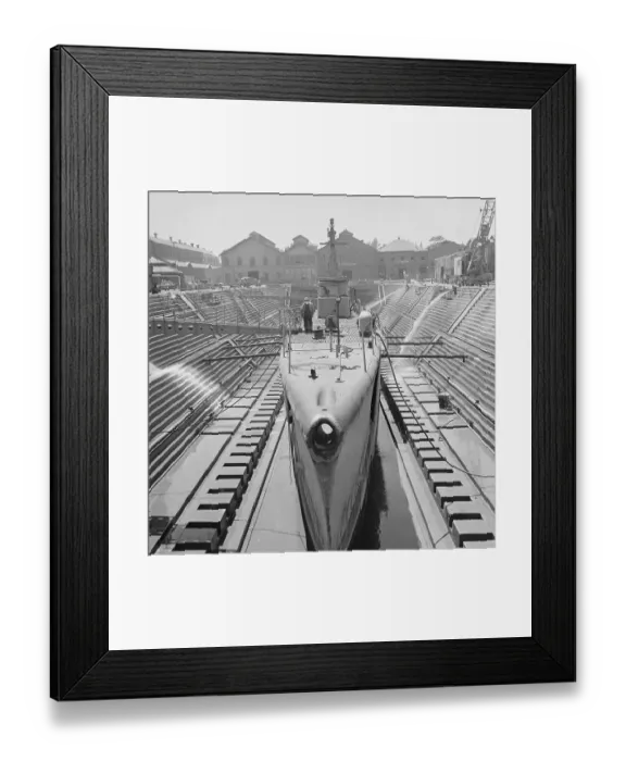 Framed Print : USS Perch Being Prepared for Duty in Dry Dock Framed Print : USS Perch Being Prepared for Duty in Dry Dock