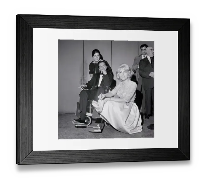 Framed Print : Julie Newmar Autographing Cast of Ben Gazzara Framed Print : Julie Newmar Autographing Cast of Ben Gazzara