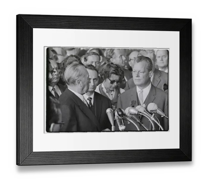 Framed Print : Chancellor Adenauer and Berlin Mayor Framed Print : Chancellor Adenauer and Berlin Mayor