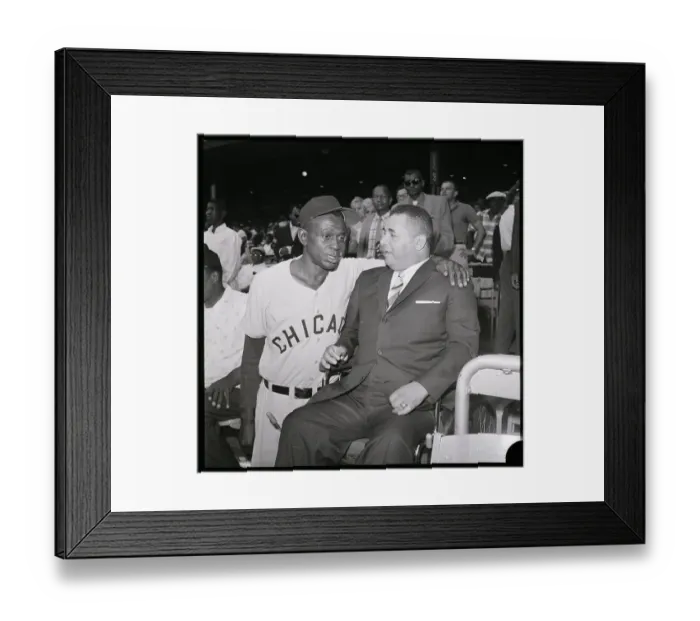 Framed Print : Satchel Paige Talking With Roy Campanella Framed Print : Satchel Paige Talking With Roy Campanella