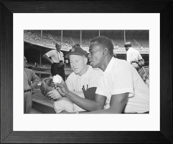 Framed Print : Satchel Paige Advising Whitey Ford Framed Print : Satchel Paige Advising Whitey Ford