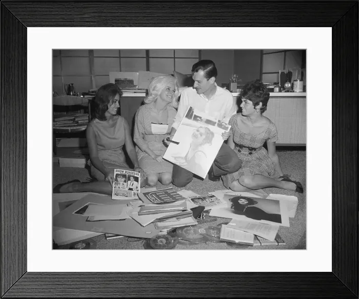 Framed Print : Playboy Publisher Hugh Hefner with Young Women Framed Print : Playboy Publisher Hugh Hefner with Young Women