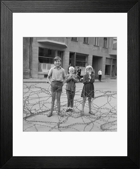 Framed Print : Children by Barbed Wire Framed Print : Children by Barbed Wire