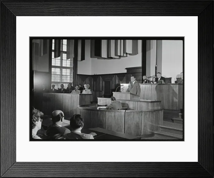 Framed Print : Willy Brandt Speaking at Emergency Session Framed Print : Willy Brandt Speaking at Emergency Session