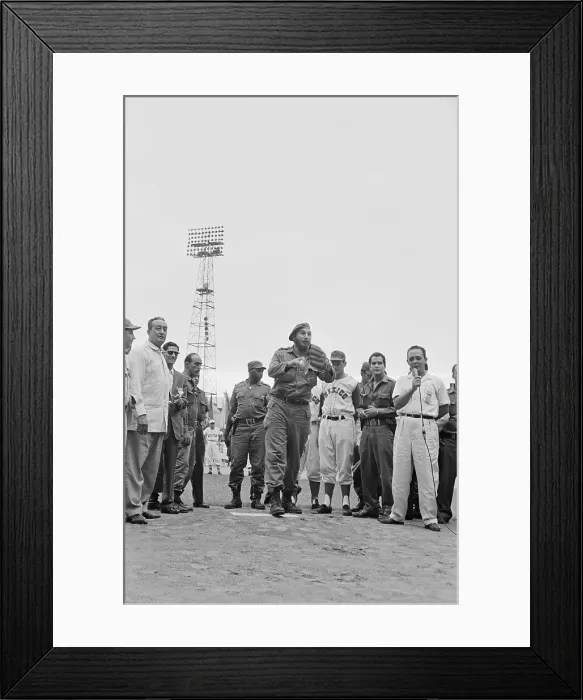 Framed Print : Fidel Castro Throwing Baseball Framed Print : Fidel Castro Throwing Baseball