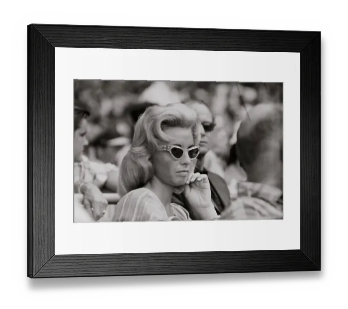 Framed Print : Mrs. Mickey Mantle Watching Game Intently Framed Print : Mrs. Mickey Mantle Watching Game Intently