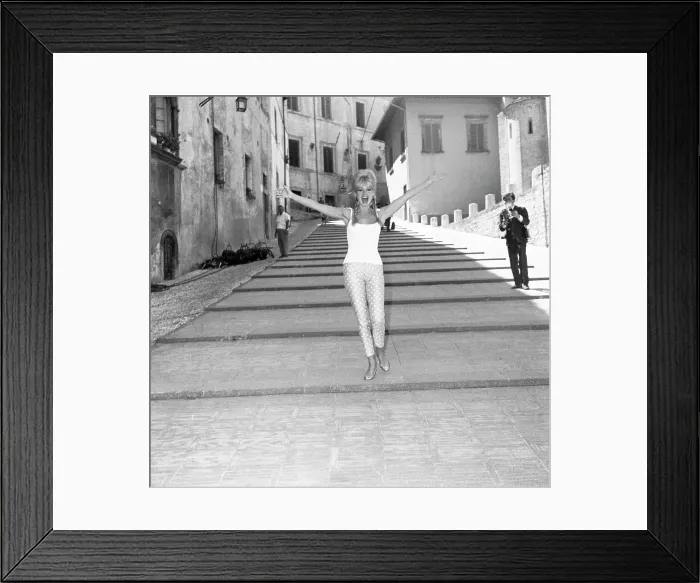 Framed Print : Actress Brigitte Bardot with Open Arms