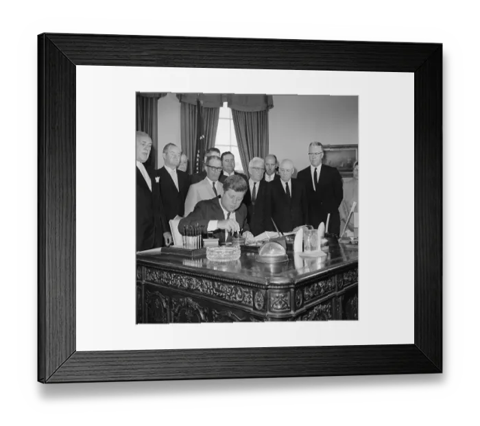 Framed Print : President Kennedy Signing Farm Bill Framed Print : President Kennedy Signing Farm Bill
