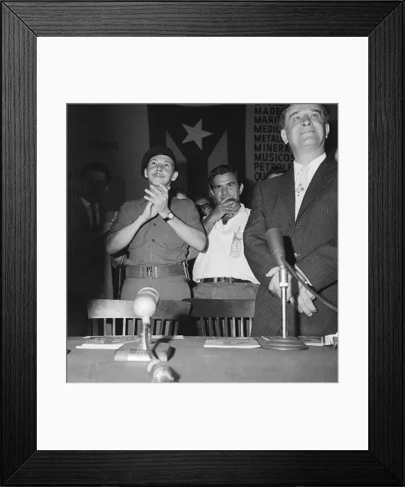 Framed Print : Raul Castro Applauds Jacobo Arbenz Framed Print : Raul Castro Applauds Jacobo Arbenz