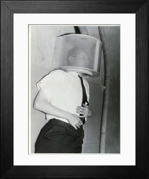 Framed Print : Dr. Andersen Tests Breathing Device Framed Print : Dr. Andersen Tests Breathing Device