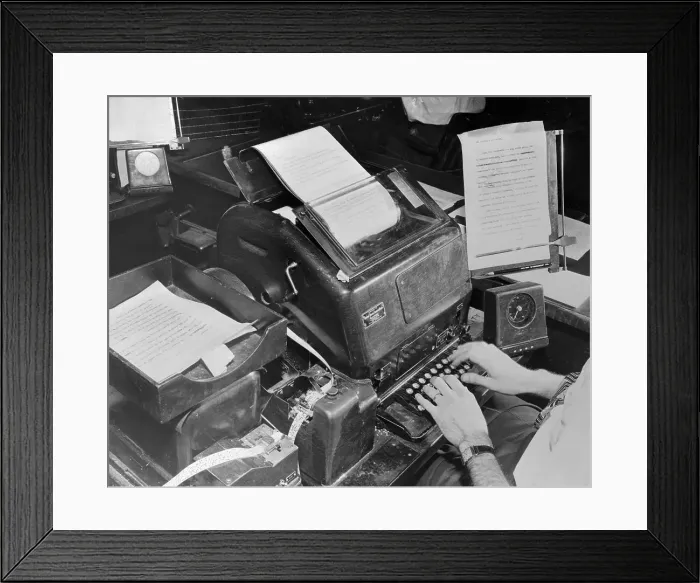 Framed Print : UPI Teletype Machine Framed Print : UPI Teletype Machine