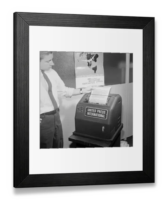 Framed Print : UPI Teletype Machine Framed Print : UPI Teletype Machine