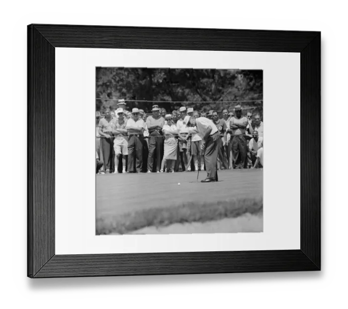 Framed Print : Jerry Barber with His Loyal Spectators at Golf Game Framed Print : Jerry Barber with His Loyal Spectators at Golf Game