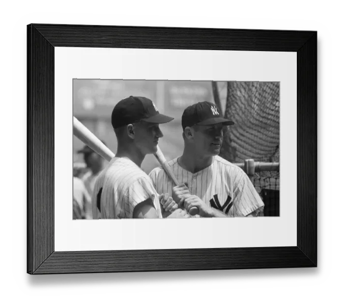 Framed Print : Roger Maris and Mickey Mantle Holding Bats Framed Print : Roger Maris and Mickey Mantle Holding Bats