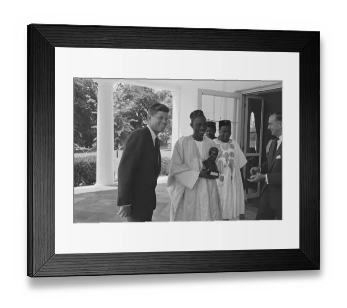 Framed Print : US President Kennedy and Nigerian Prime Minister Framed Print : US President Kennedy and Nigerian Prime Minister