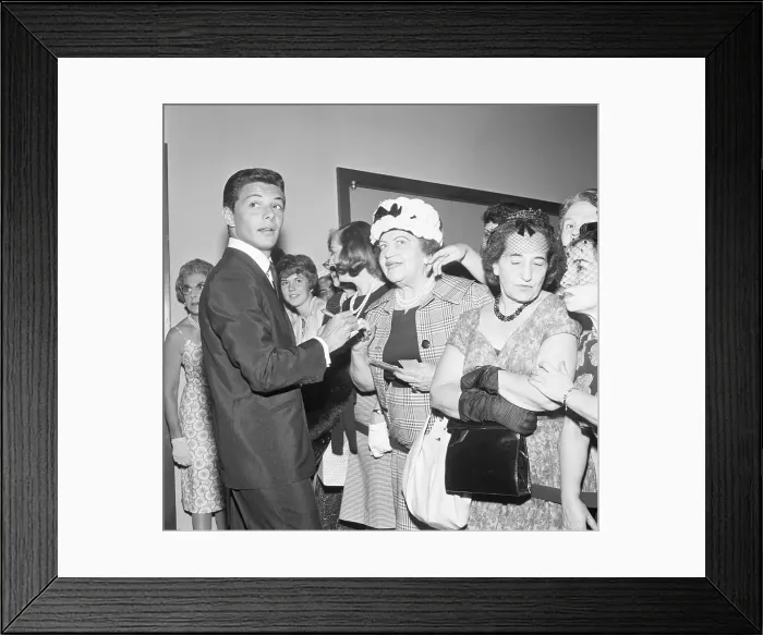 Framed Print : Frankie Avalon Mobbed By Fans Framed Print : Frankie Avalon Mobbed By Fans