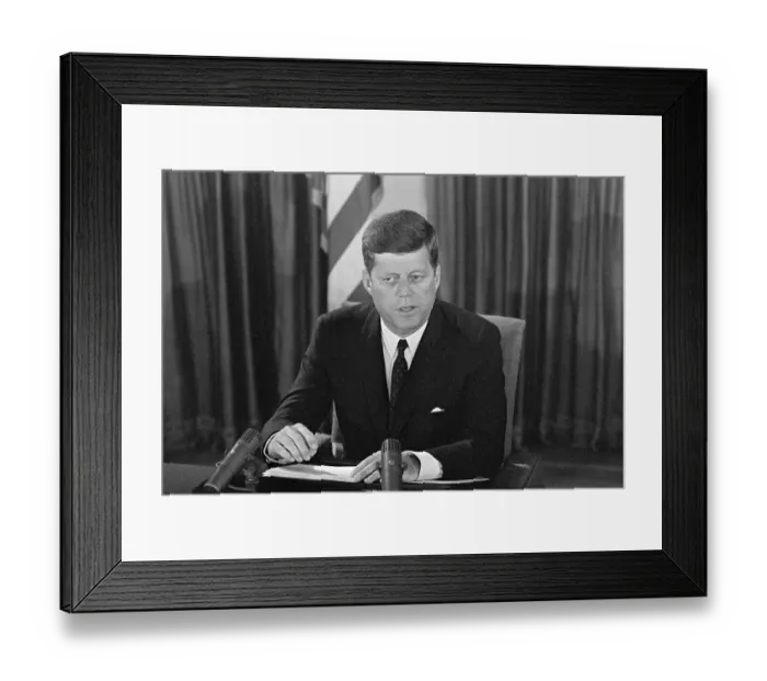 Framed Print : President John F. Kennedy at His Desk Framed Print : President John F. Kennedy at His Desk