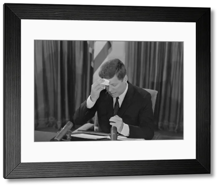 Framed Print : President Kennedy Under Stress During Berlin Crisis Framed Print : President Kennedy Under Stress During Berlin Crisis