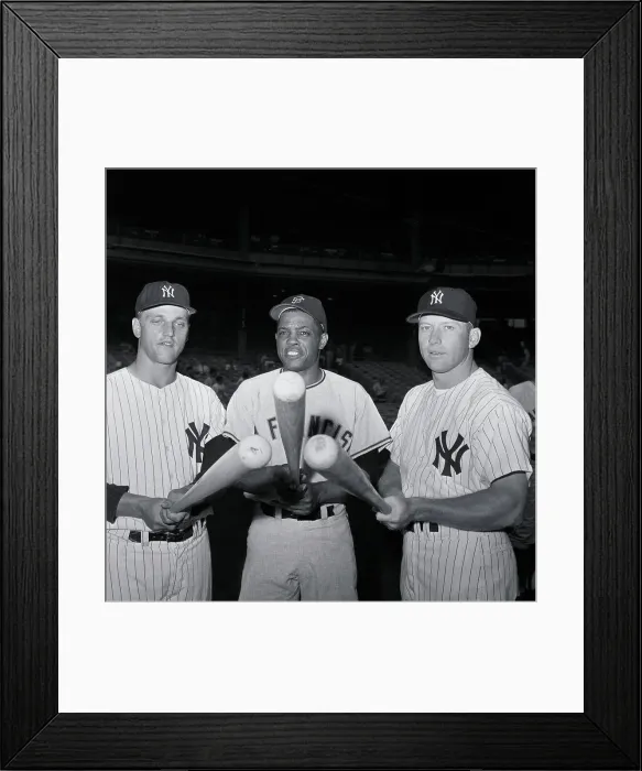 Framed Print : Three Powerful Baseball Players Framed Print : Three Powerful Baseball Players