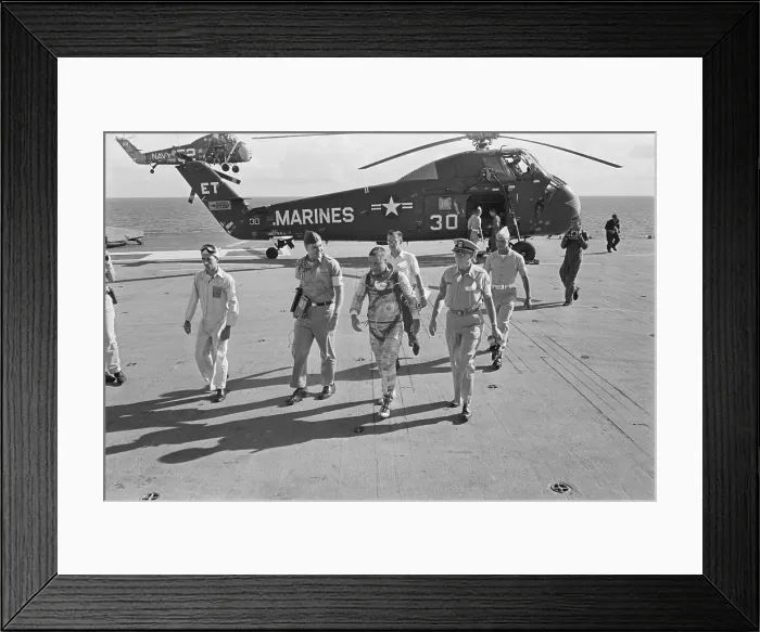 Framed Print : Virgil Grissom Walks From Helicopter Framed Print : Virgil Grissom Walks From Helicopter