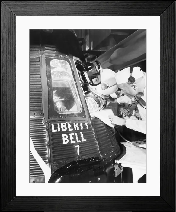 Framed Print : Virgil Grissom Inserted Into Capsule Framed Print : Virgil Grissom Inserted Into Capsule