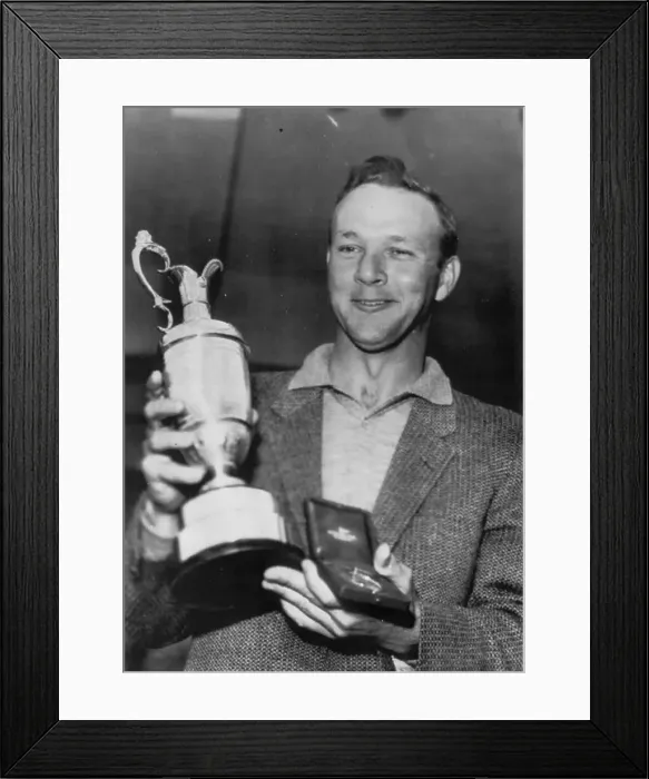 Framed Print : Arnold Palmer Holding Trophy Framed Print : Arnold Palmer Holding Trophy