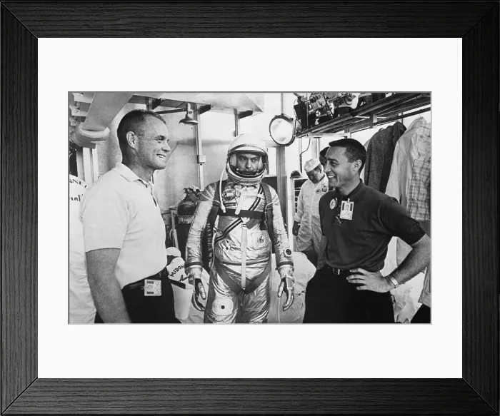 Framed Print : John Glenn with Virgil Grissom and Alan Shepard