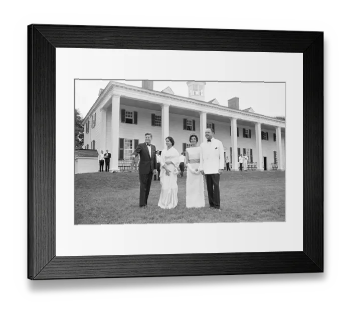Framed Print : John F. Kennedy with Mrs. Kennedy and Guests Framed Print : John F. Kennedy with Mrs. Kennedy and Guests