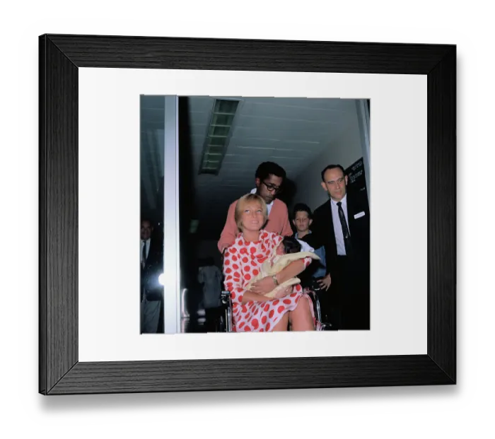 Framed Print : May Britt Holding Her Newborn Daughter Framed Print : May Britt Holding Her Newborn Daughter
