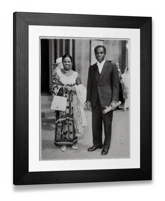 Framed Print : Professor Kenneth Onwuka Dike With His Wife Framed Print : Professor Kenneth Onwuka Dike With His Wife