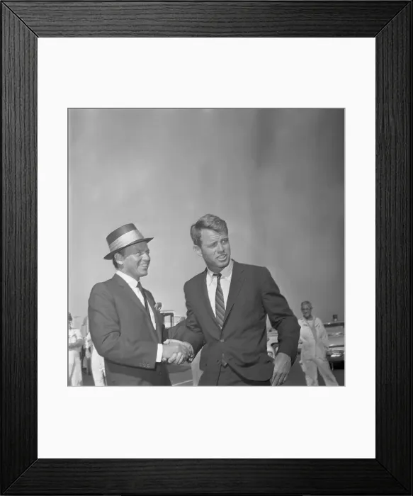 Framed Print : Frank Sinatra and Robert F. Kennedy