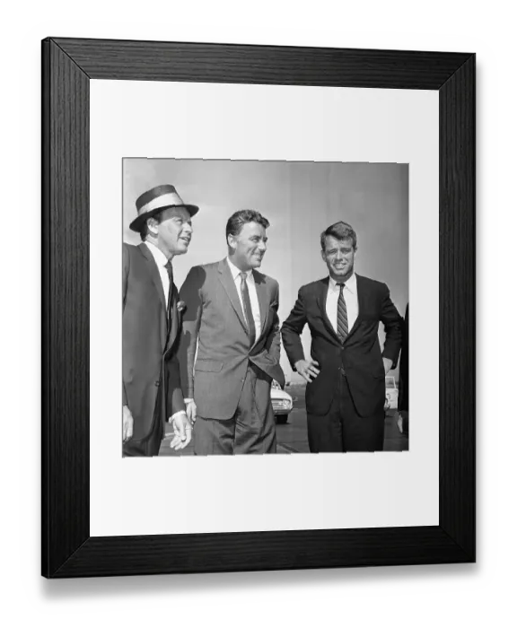 Framed Print : Frank Sinatra, Peter Lawford and Robert Kennedy Framed Print : Frank Sinatra, Peter Lawford and Robert Kennedy