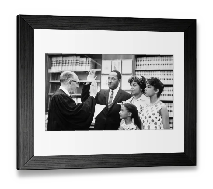Framed Print : Cecil F. Poole Is Sworn In Framed Print : Cecil F. Poole Is Sworn In