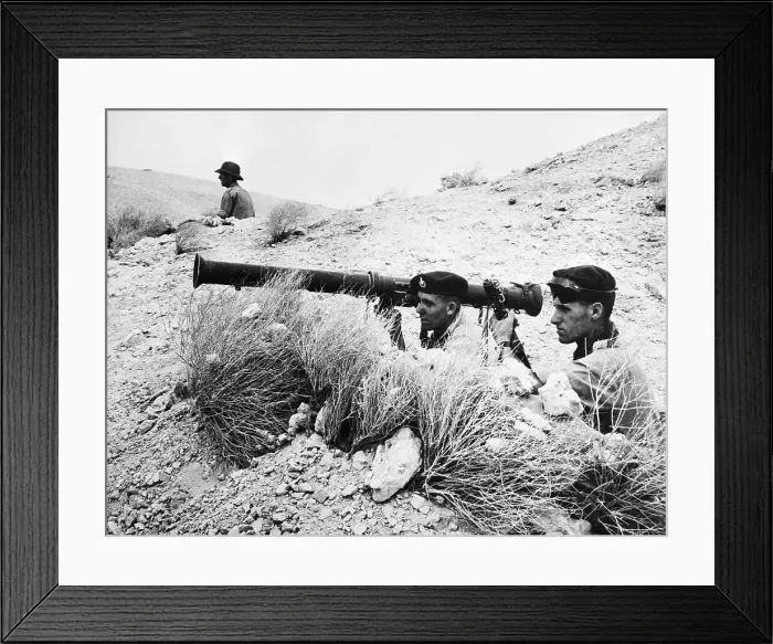 Framed Print : British Marines Aim Bazooka Framed Print : British Marines Aim Bazooka
