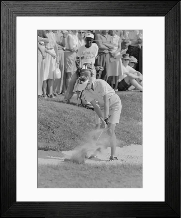 Framed Print : Golfer Mickey Wright in Sand Trap During U.S. Women's Open Framed Print : Golfer Mickey Wright in Sand Trap During U.S. Women's Open