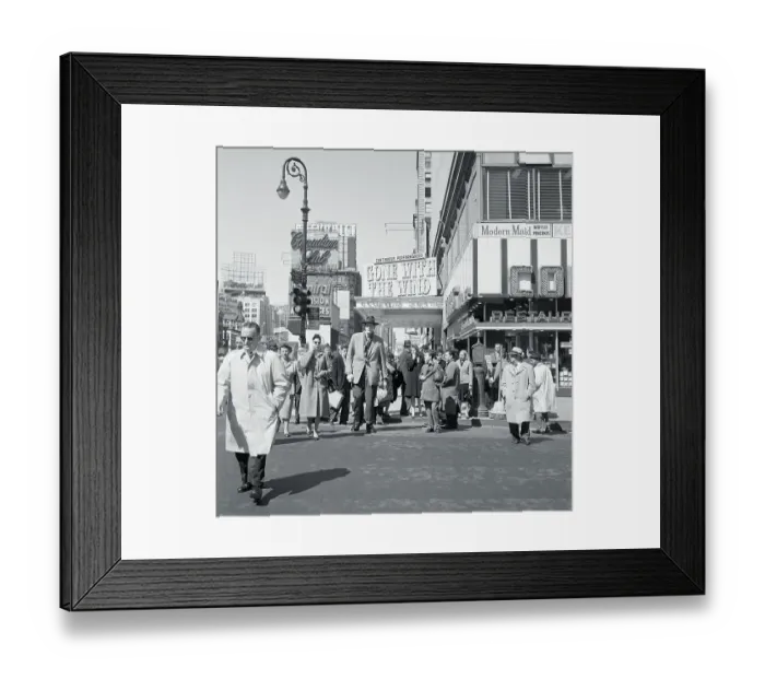 Framed Print : Eddie Carmel Strolling Through Times Square Framed Print : Eddie Carmel Strolling Through Times Square
