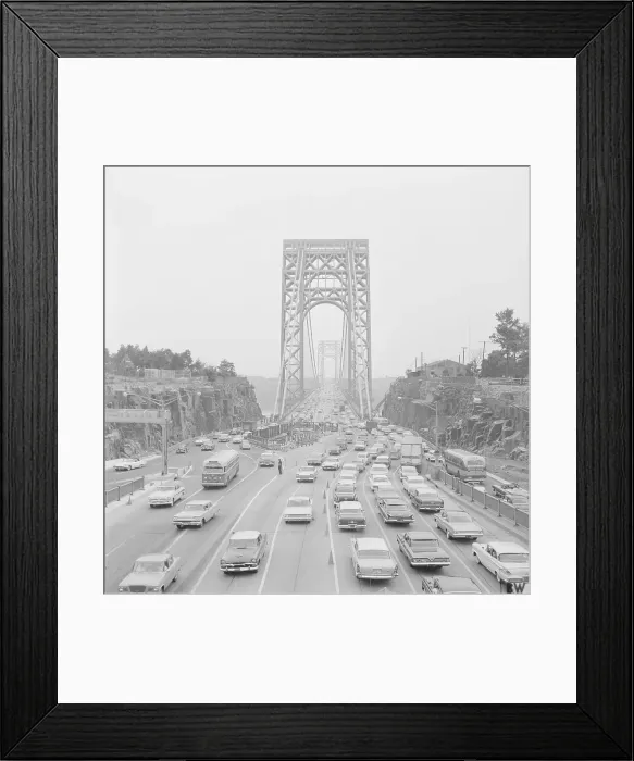 Framed Print : Traffic on George Washington Bridge Framed Print : Traffic on George Washington Bridge