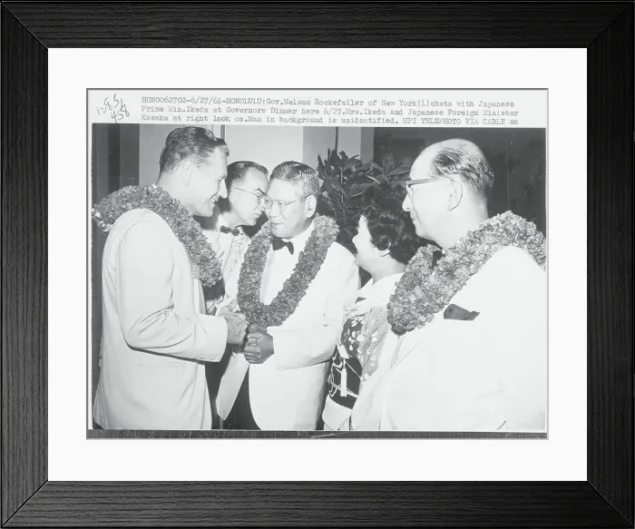 Framed Print : Governor Nelson Rockefeller with Japanese Delegates Framed Print : Governor Nelson Rockefeller with Japanese Delegates